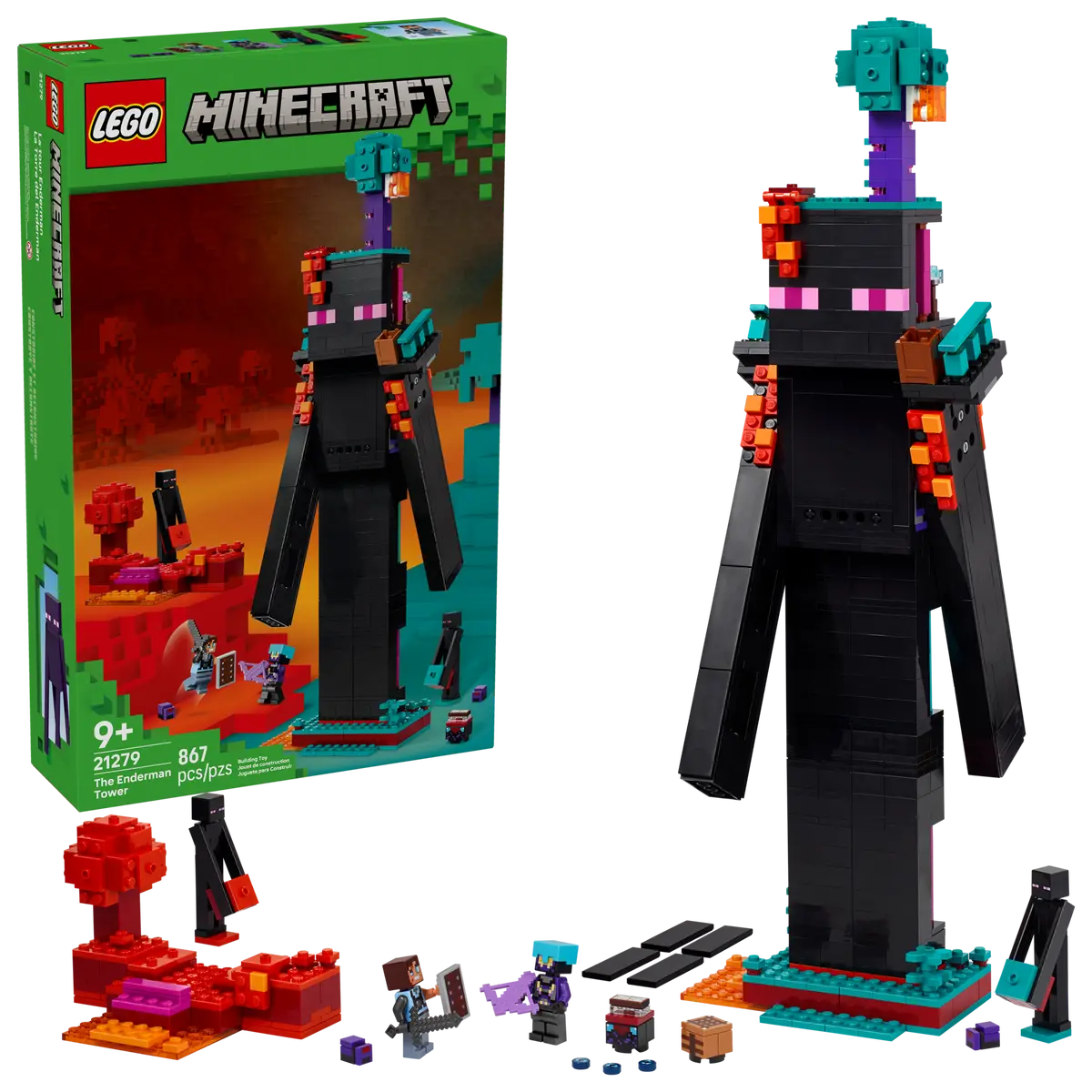 LEGO Minecraft Enderman Tower 21279 with packaging