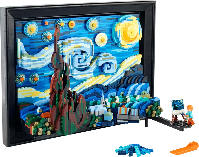 LEGO Ideas Vincent van Gogh - The Starry Night 21333 Includes Van Gogh minifigure, paintbrush, palette and easel