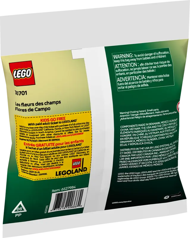 LEGO Botanicals Field Flowers (30701) plastic bag