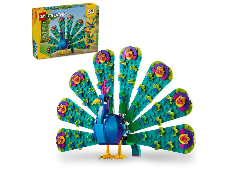 LEGO Creator 3in1 Exotic Peacock 31157 with packaging