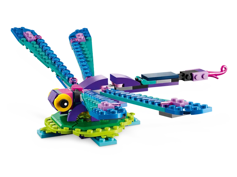 LEGO Creator 3in1 Exotic Peacock 31157 rebuilds into a dragonfly