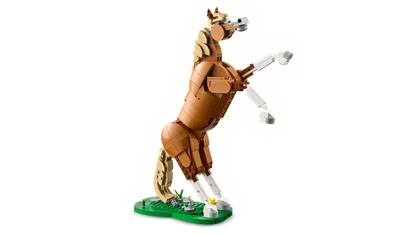 LEGO® Creator 3in1 Beautiful Horse 31166 Model has posable head, neck, hips, tail and one knee