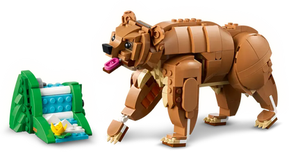 LEGO® Creator 3in1 Beautiful Horse 31166 rebuild it into a Bear with a small waterfall build