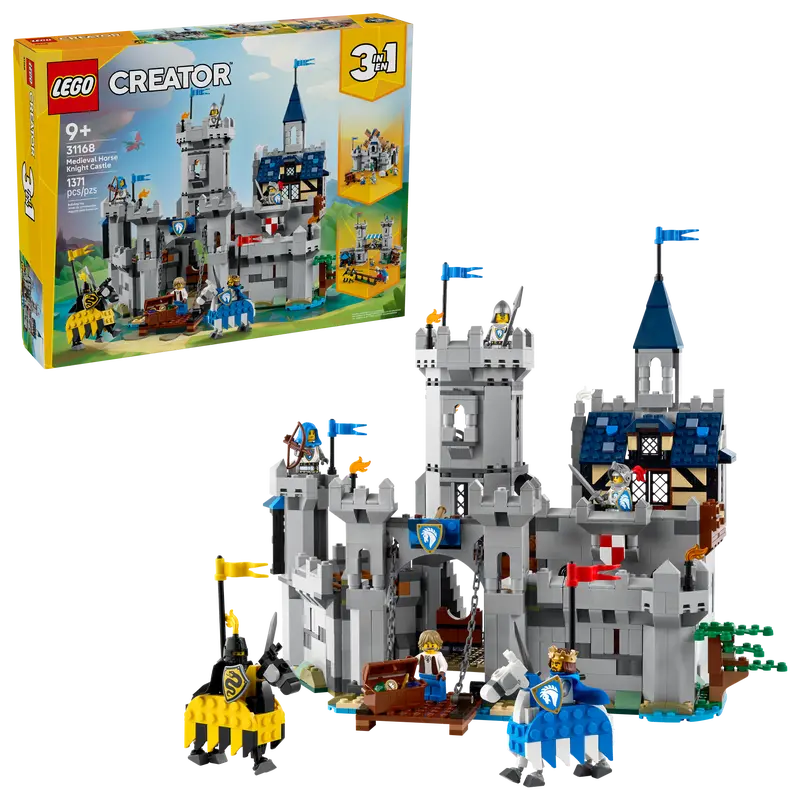 LEGO® Creator 3in1 Medieval Horse Knight Castle 31168 with packaging