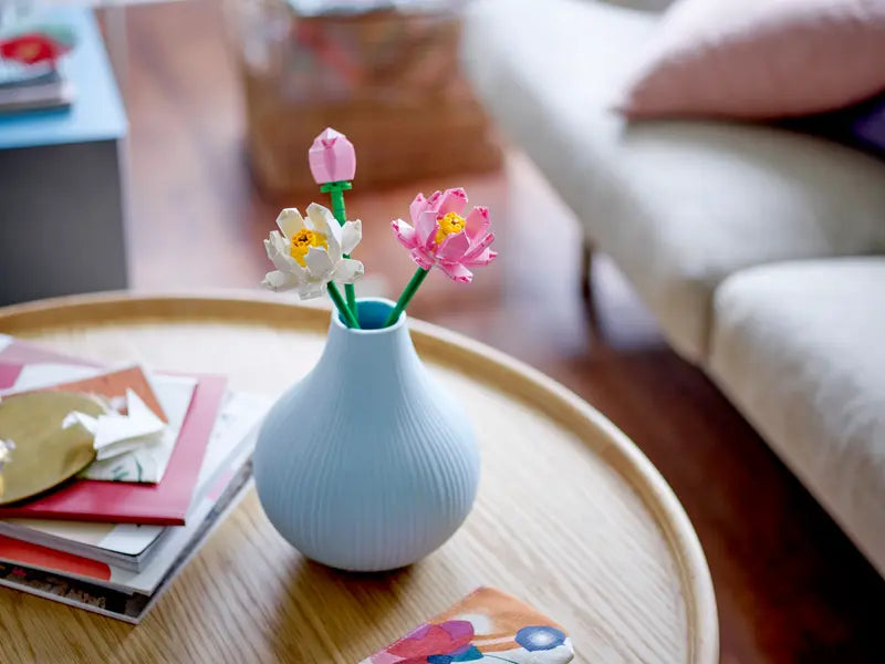 LEGO® Lotus Flowers 40647 in a blue vase