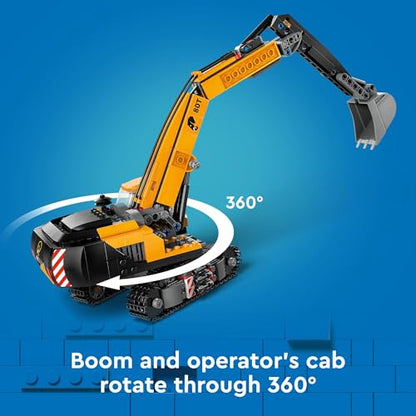 LEGO City Yellow Construction Excavator, Digger Truck 60420