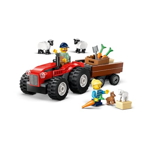 LEGO City Red Farm Tractor with Trailer & Sheep 60461