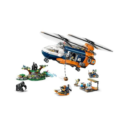 LEGO® City Jungle Explorer Helicopter at Base Camp 60437
