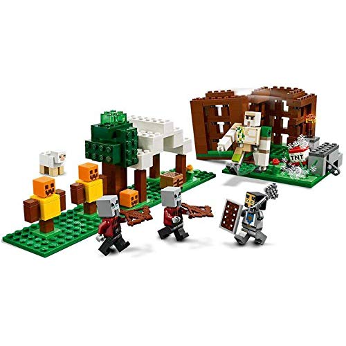 LEGO Minecraft The Pillager Outpost 21159 Awesome Action Figure Brick Building Playset for Kids Minecraft Gift, New 2020 (303 Pieces)