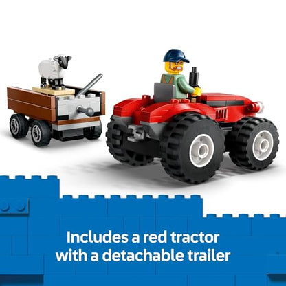LEGO City Red Farm Tractor with Trailer & Sheep 60461