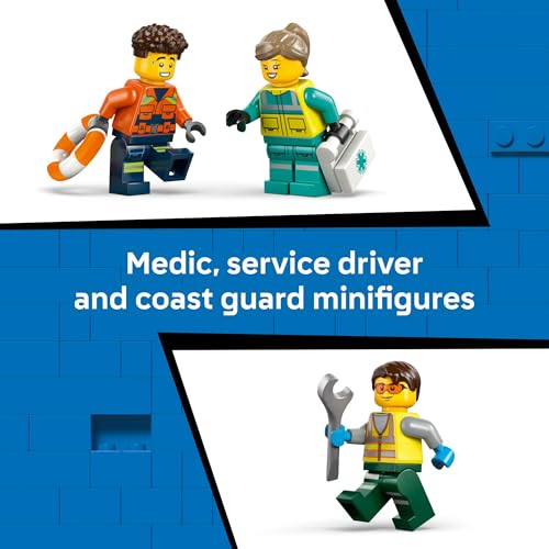 LEGO® City Airplane, Service Truck & Hovercraft Remix 60505