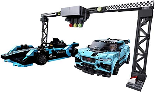 LEGO Speed Champions Formula E Panasonic Jaguar Racing Gen2 car and Jaguar I-PACE eTROPHY 76898