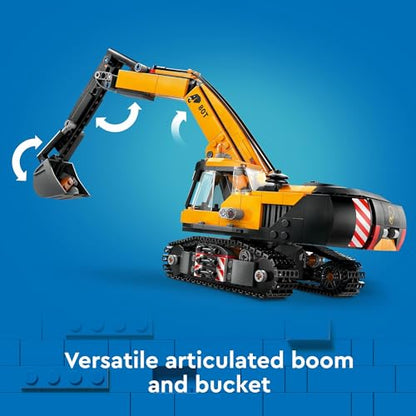 LEGO City Yellow Construction Excavator, Digger Truck 60420