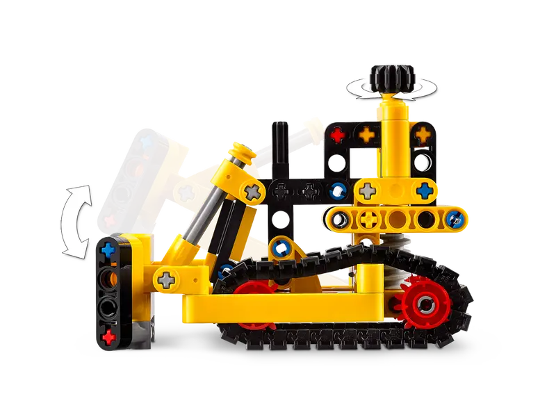 LEGO Technic Heavy-Duty Bulldozer 42163 the blade is liftable using the element