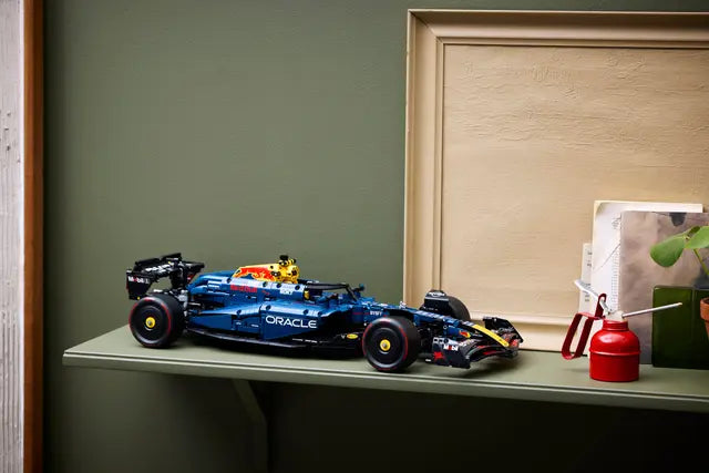 LEGO® Technic™ 42206 Oracle Red Bull Racing RB20 F1 Car displayed on a shelf