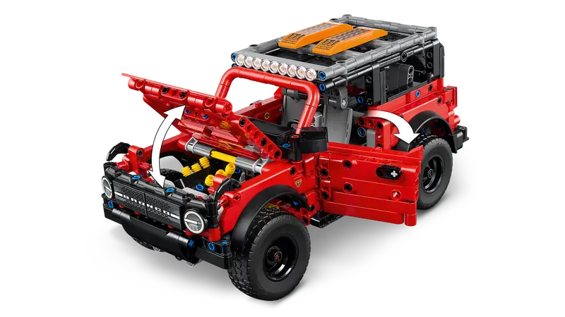 LEGO® Technic Ford Bronco® SUV 42213 includes detailed suspension, V6 engine and live rear axle
