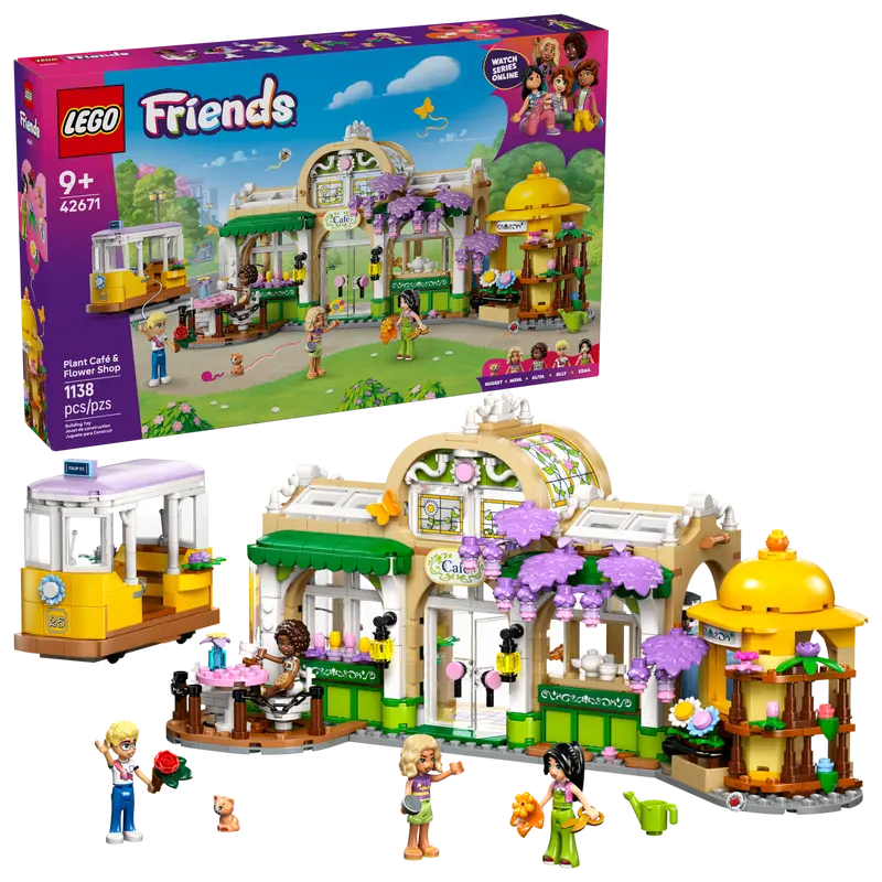 LEGO® Friends Plant Café & Flower Shop 42671 with packaging