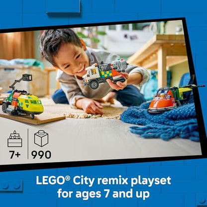 LEGO® City Airplane, Service Truck & Hovercraft Remix 60505