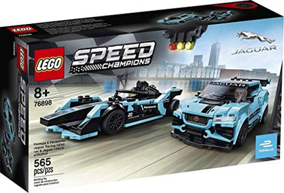 LEGO Speed Champions Formula E Panasonic Jaguar Racing Gen2 car and Jaguar I-PACE eTROPHY 76898