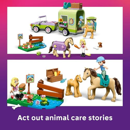 LEGO® Friends Horse & Baby Foal Trailer 42695
