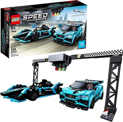 LEGO Speed Champions Formula E Panasonic Jaguar Racing Gen2 car and Jaguar I-PACE eTROPHY 76898