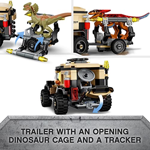 LEGO 76951 Jurassic World Dominion Pyroraptor & Dilophosaurus Transport