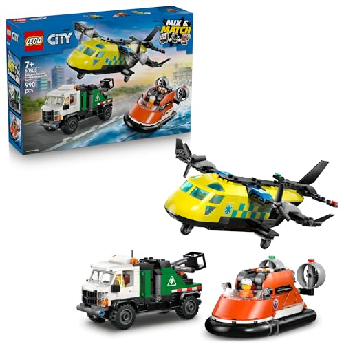 LEGO® City Airplane, Service Truck & Hovercraft Remix 60505