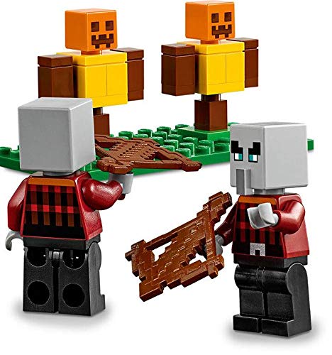 LEGO Minecraft The Pillager Outpost 21159 Awesome Action Figure Brick Building Playset for Kids Minecraft Gift, New 2020 (303 Pieces)