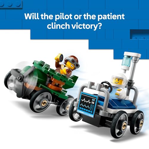 LEGO City Airplane vs. Hospital Bed Race Car Pack 60459