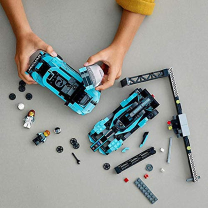 LEGO Speed Champions Formula E Panasonic Jaguar Racing Gen2 car and Jaguar I-PACE eTROPHY 76898