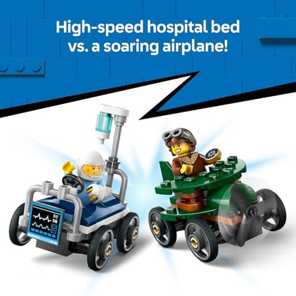 LEGO City Airplane vs. Hospital Bed Race Car Pack 60459