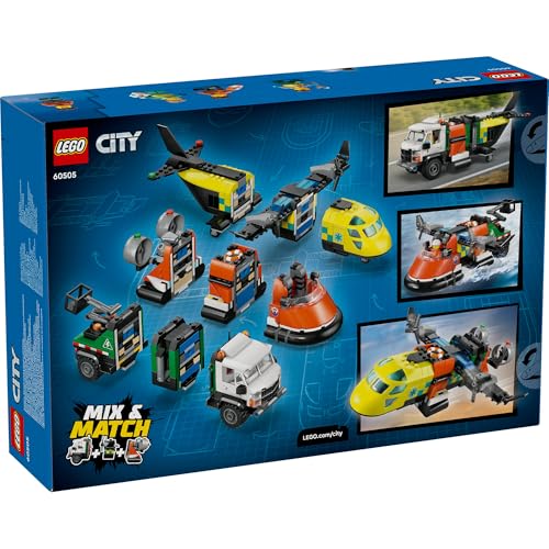 LEGO® City Airplane, Service Truck & Hovercraft Remix 60505