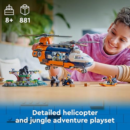 LEGO® City Jungle Explorer Helicopter at Base Camp 60437