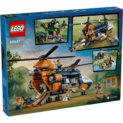 LEGO® City Jungle Explorer Helicopter at Base Camp 60437
