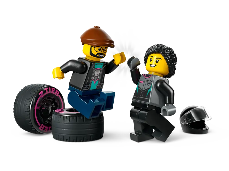 LEGO City Race Car and Car Carrier Truck 60406 Includes 2 driver minifigures