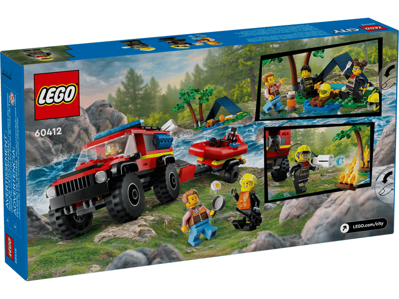LEGO City 4x4 Fire Engine with Rescue Boat 60412 Box