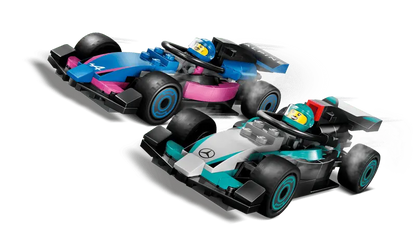 LEGO® City F1® Garage & Mercedes-AMG & Alpine Cars 60444 includes Alpine team and  Mercedes team race cars