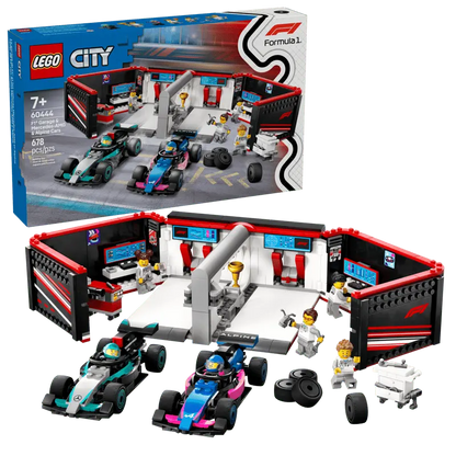 LEGO® City F1® Garage & Mercedes-AMG & Alpine Cars 60444 with packaging