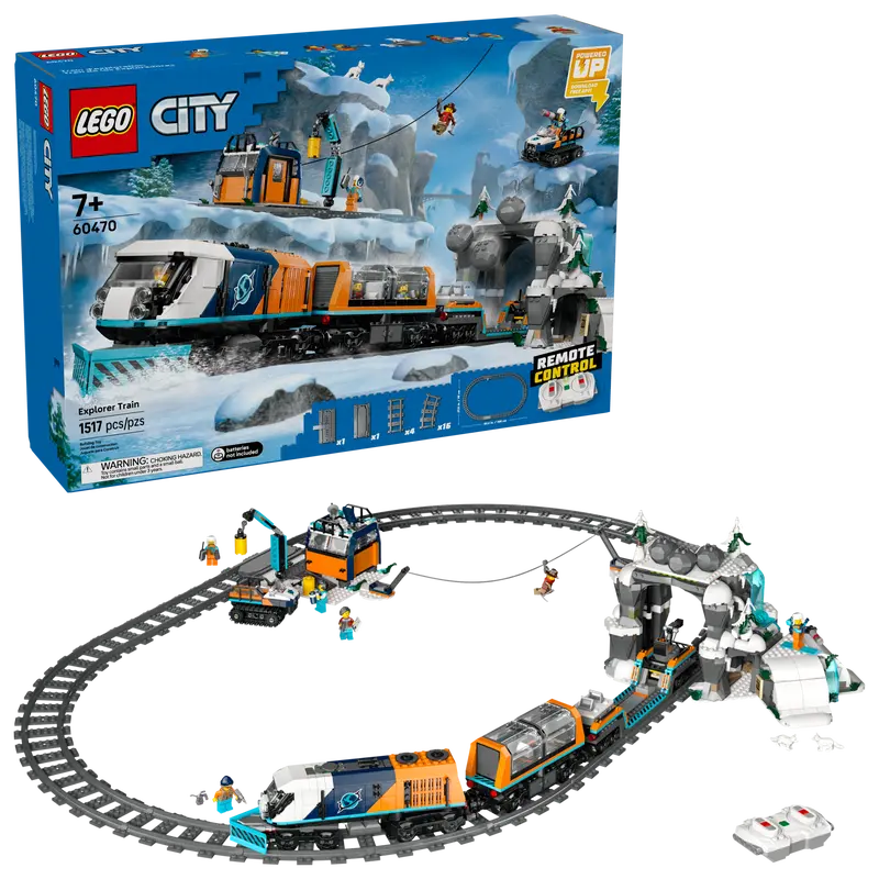LEGO® City Explorers’ Arctic Polar Express Train 60470 with packaging