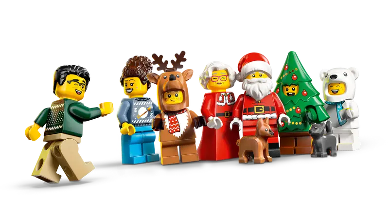 LEGO® City 60475 Advent Calendar 2025 Includes Santa and Mrs. Claus minifigures, characters with polar bear, reindeer and holiday tree costumes