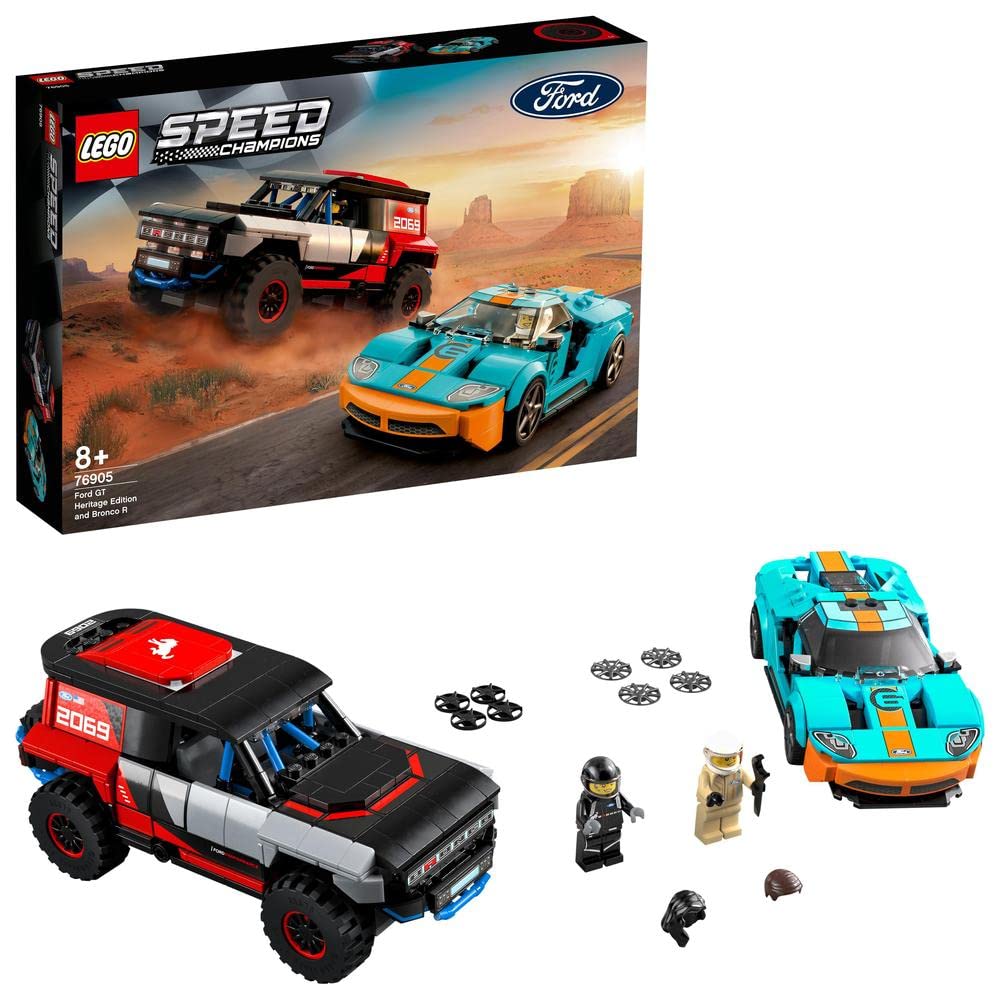 LEGO 76905 Speed Champions Ford GT Heritage Edition and Bronco R