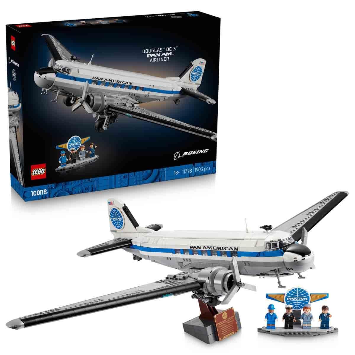 LEGO Icons Douglas DC-3 Pan Am Airliner Set 11378