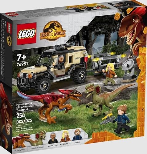 LEGO 76951 Jurassic World Dominion Pyroraptor & Dilophosaurus Transport