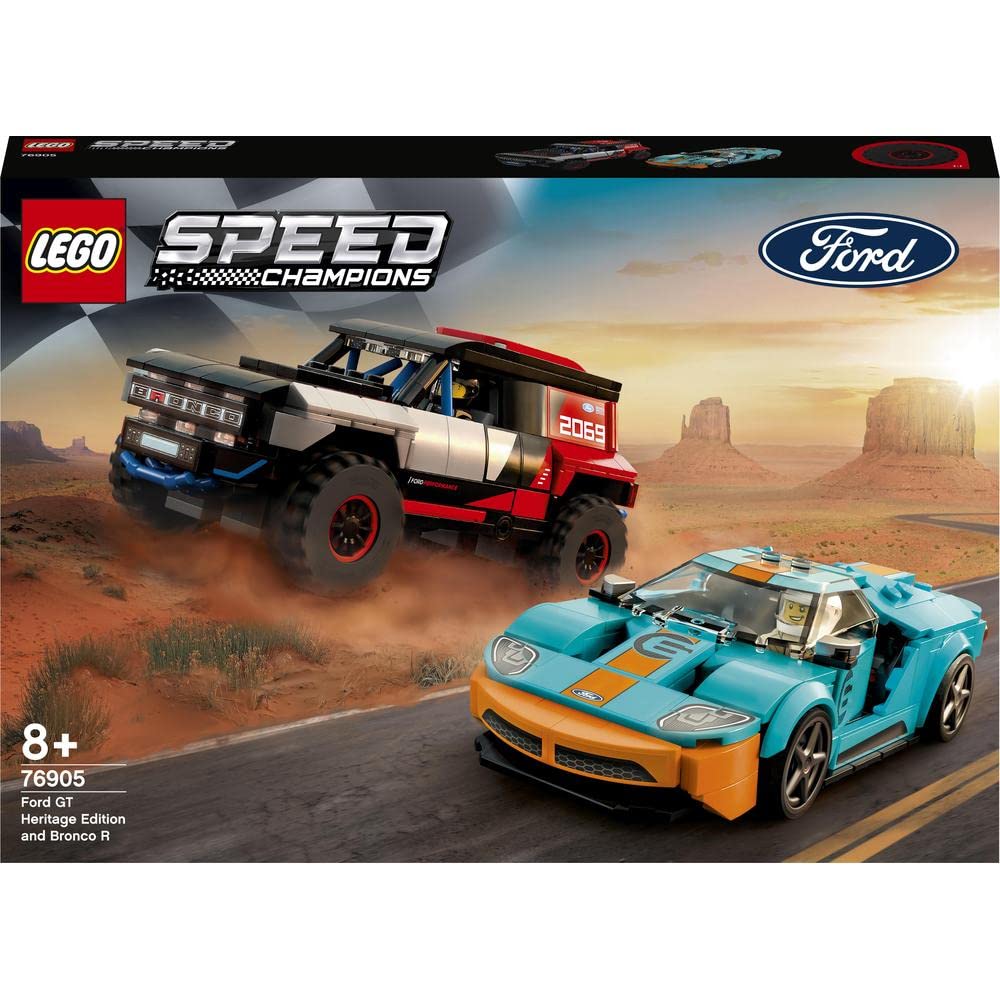 LEGO 76905 Speed Champions Ford GT Heritage Edition and Bronco R