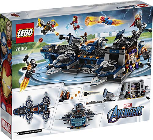 LEGO Marvel Avengers Helicarrier 76153 Fun LEGO Brick Building Toy with Marvel Avengers Action Minifigures, Great Kids Who Love Airplanes and Superhero Adventures (1,244 Pieces)