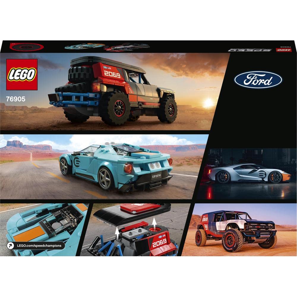 LEGO 76905 Speed Champions Ford GT Heritage Edition and Bronco R