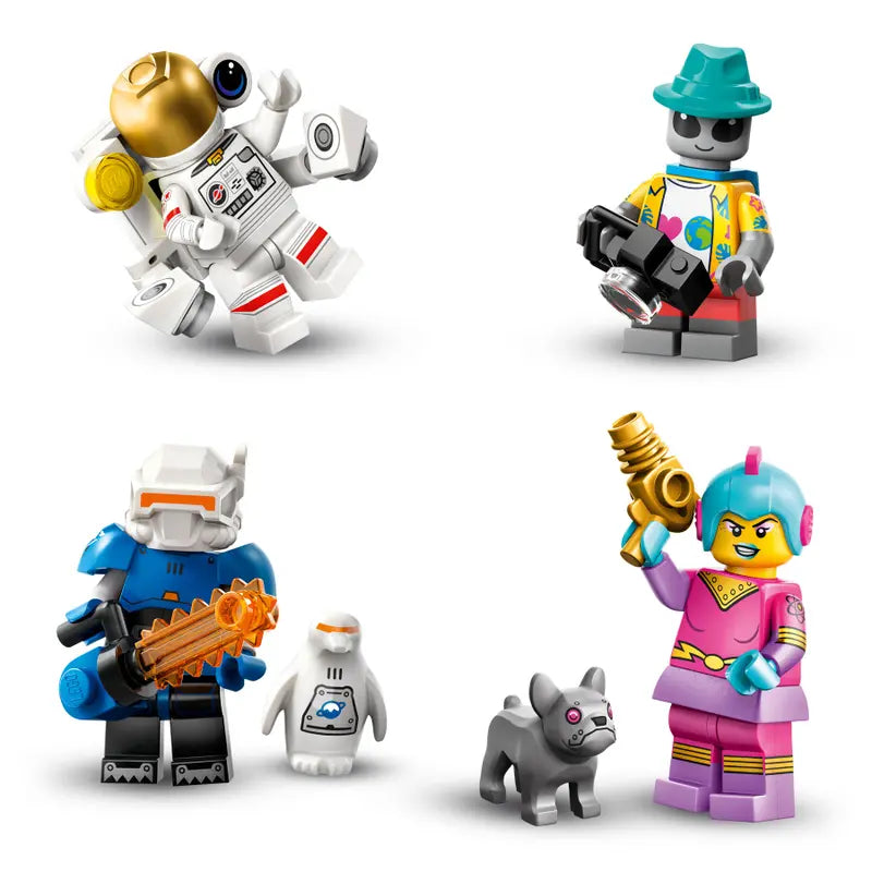 LEGO® Minifigures Series 26 Space (71046) Spacewalking Astronaut, Alien Tourist, Ice Planet Explorer and Retro Space Heroine