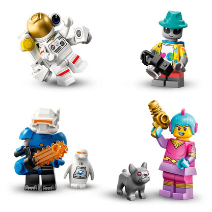 LEGO® Minifigures Series 26 Space (71046) Spacewalking Astronaut, Alien Tourist, Ice Planet Explorer and Retro Space Heroine