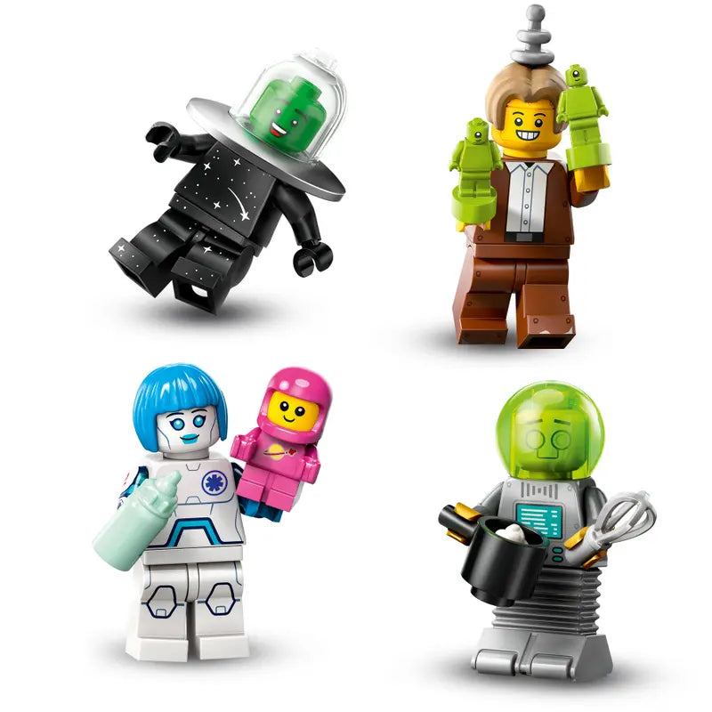 LEGO® Minifigures Series 26 Space (71046) Robot Butler, Nurse Android, Flying Saucer Costume Fan and Imposter