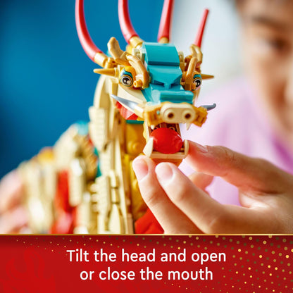 LEGO Spring Festival Auspicious Dragon Buildable Figure, Dragon Toy 80112